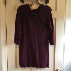 INC International Concepts Sweater dress Sz M burgundy color